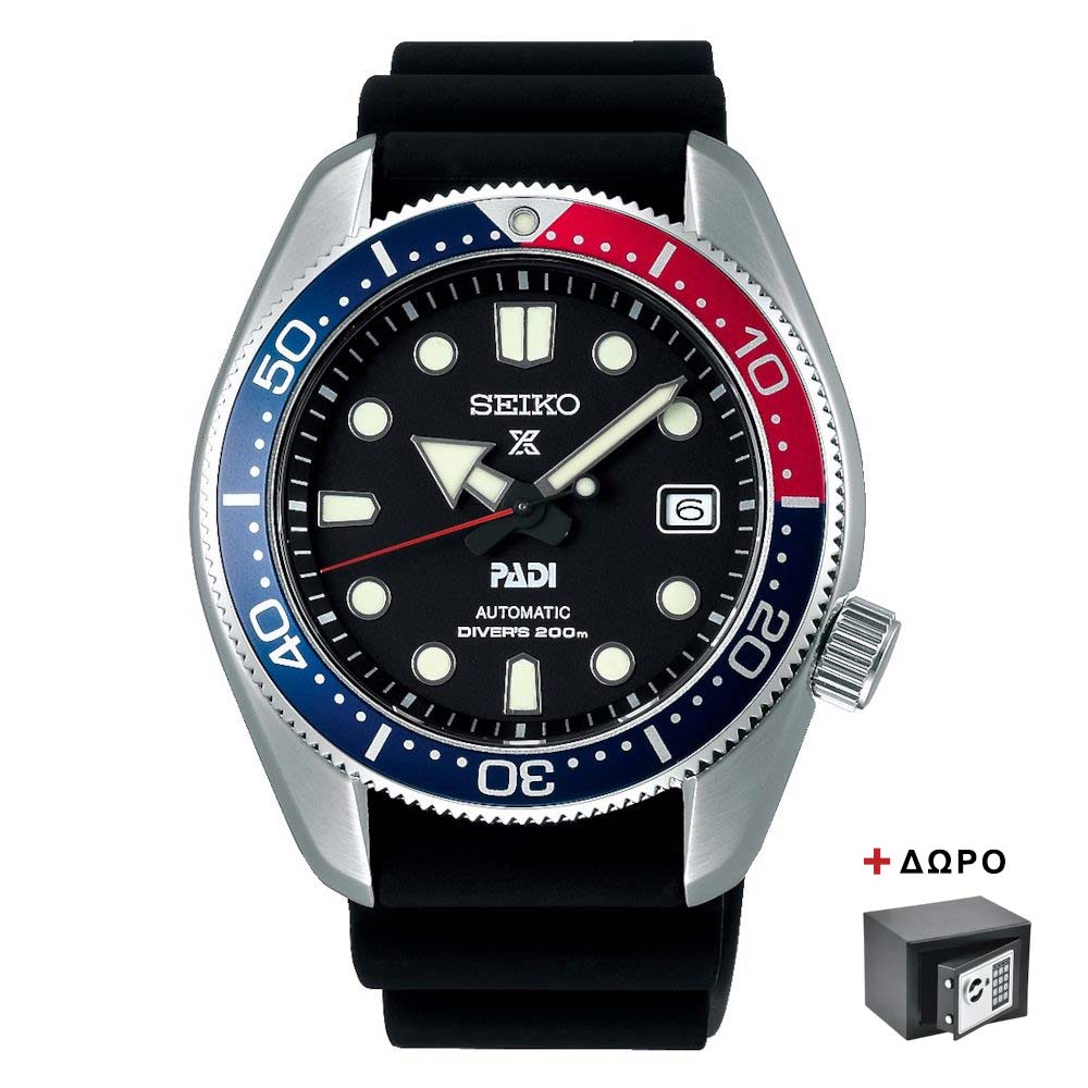 SPB087J1_1-safe Seiko Prospex Divers PADI Automatic Black Silicone Strap SPB087J1 - Image 1