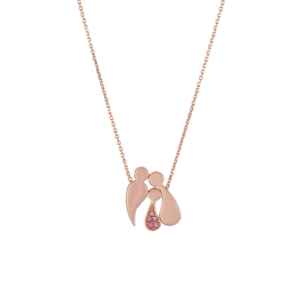 ΚΟΛΙΕ ΑΠΟ ΡΟΖ ΕΠΙΧΡΥΣΩΜΕΝΟ ΑΣΗΜΙ ΜΕ SWAROVSKI