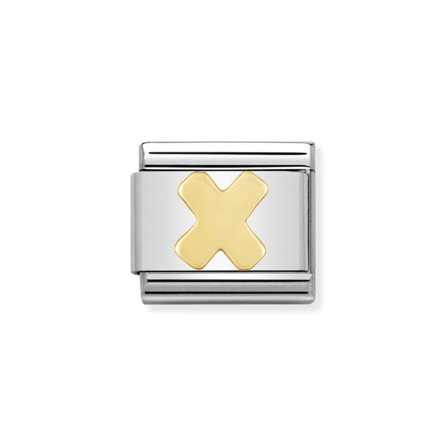 NOMINATION COMPOSABLE CLASSIC LINK LETTER X IN 18K GOLD 030101/24