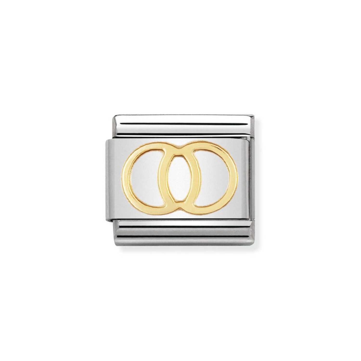NOMINATION COMPOSABLE CLASSIC LINK WEDDING RINGS IN 18K GOLD 030109/21