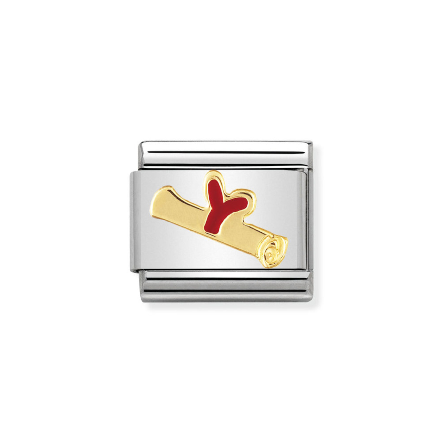 NOMINATION COMPOSABLE CLASSIC LINK DIPLOMA IN 18K GOLD 030223/03