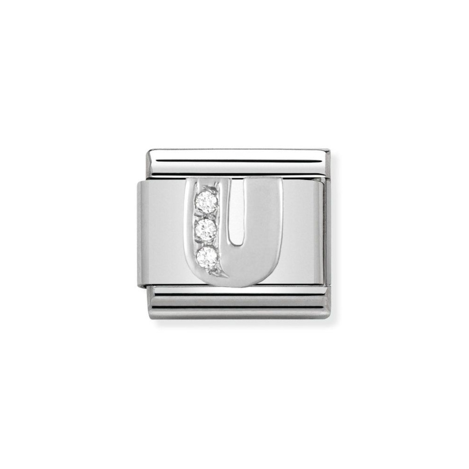 NOMINATION COMPOSABLE CLASSIC LINK LETTER U IN STERLING SILVER 330301/21