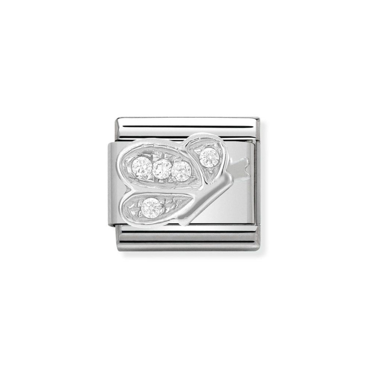 NOMINATION COMPOSABLE CLASSIC LINK BUTTERFLY IN STERLING SILVER 330304/04
