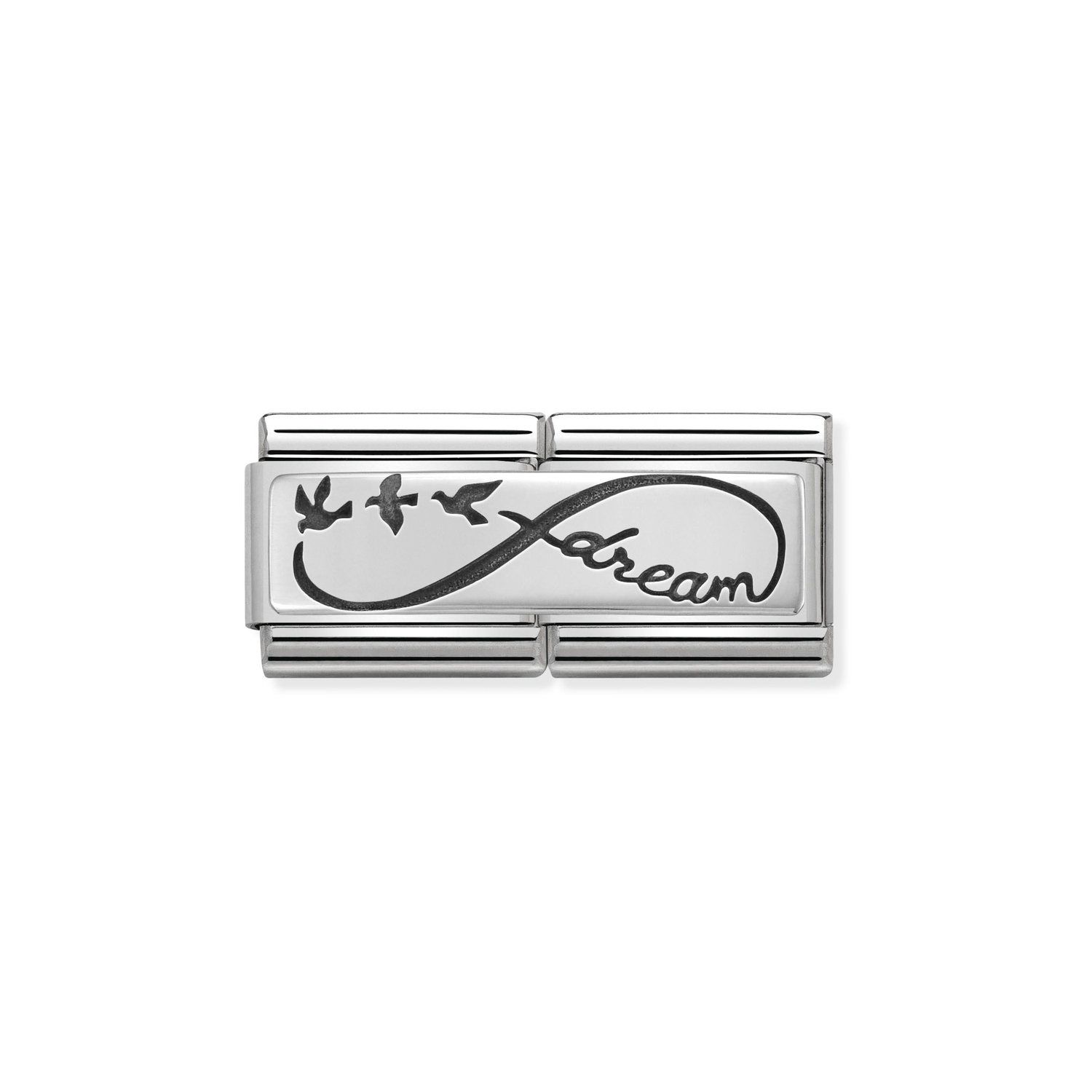 NOMINATION COMPOSABLE CLASSIC DOUBLE LINK INFINITY DREAM IN STERLING SILVER WITH ENAMEL 330710/04