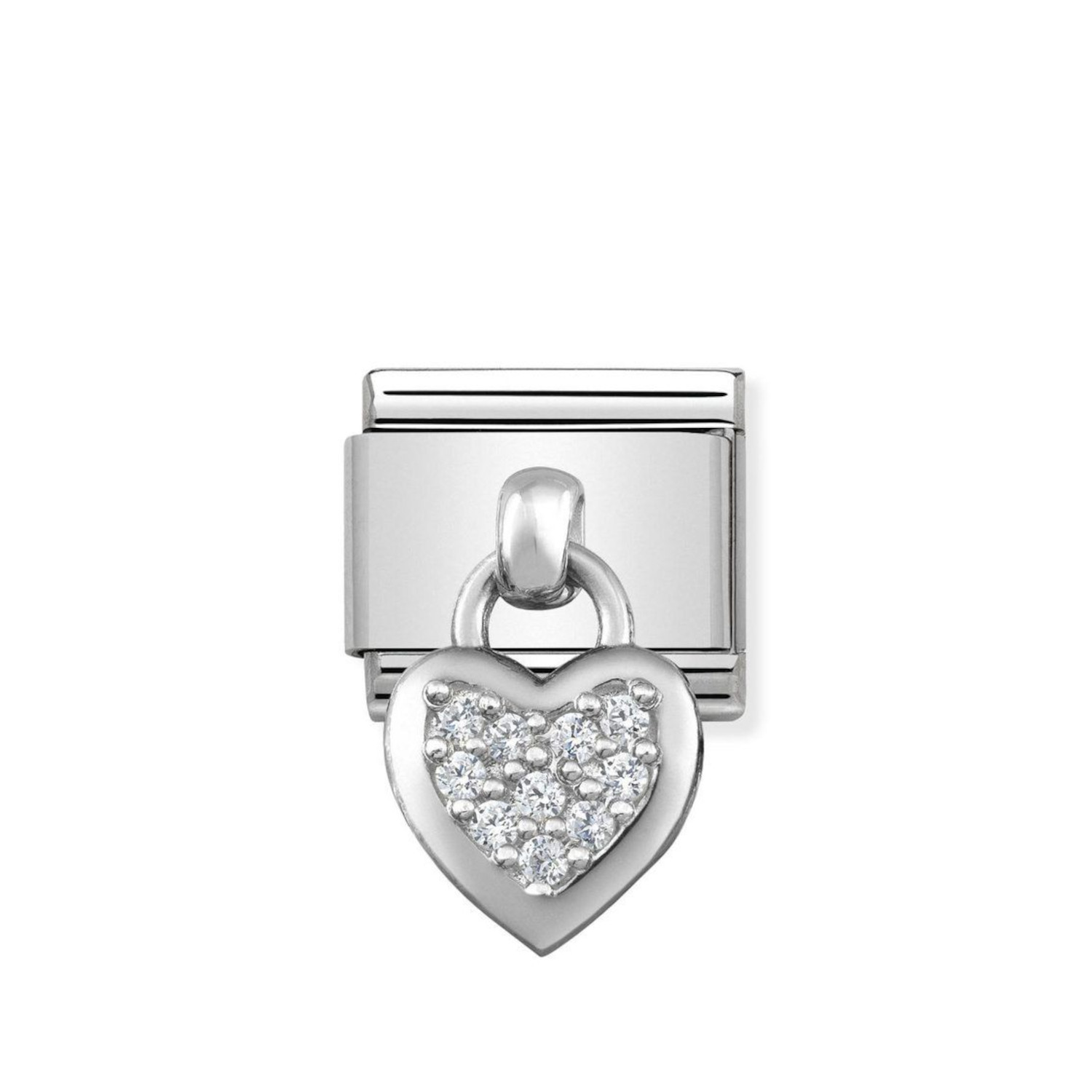 NOMINATION COMPOSABLE CLASSIC LINK WITH PENDANT HEART IN STERLING SILVER 331800/01