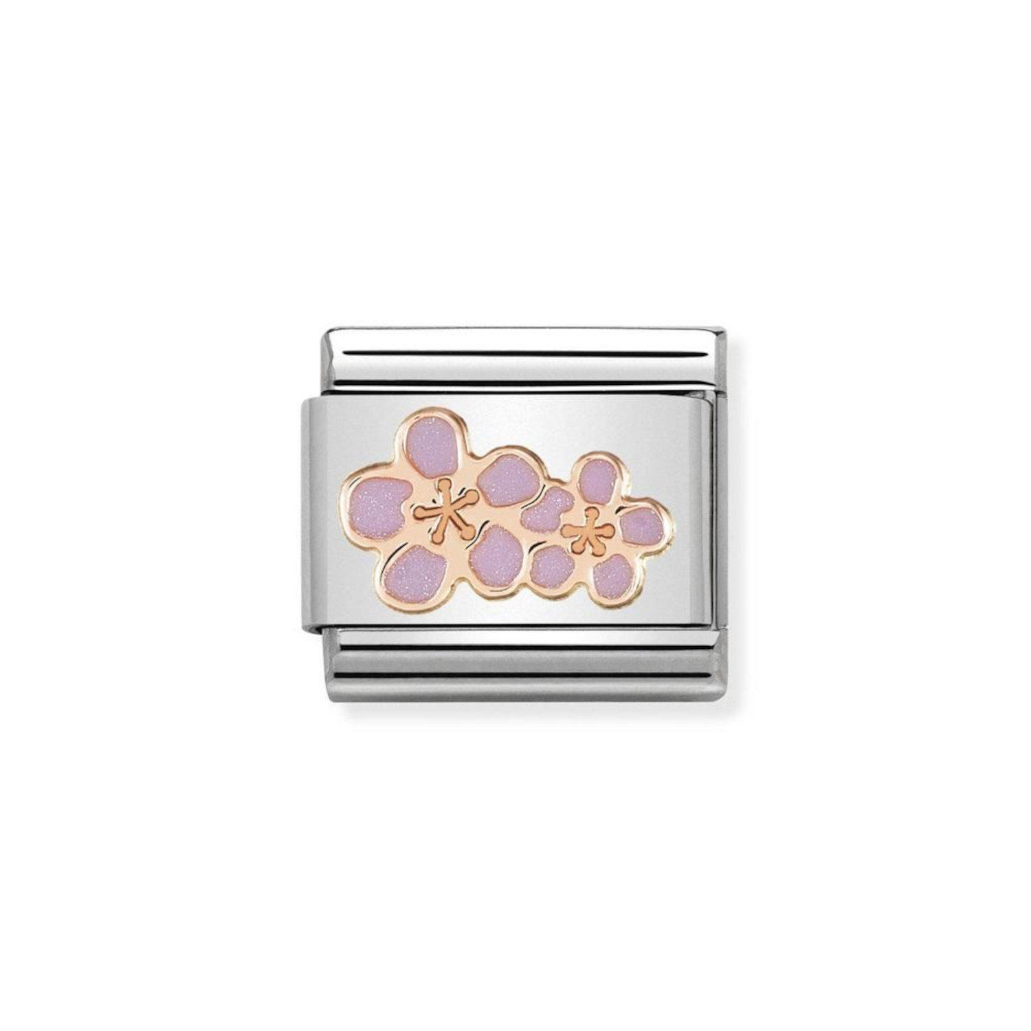 NOMINATION COMPOSABLE CLASSIC LINK PEACH BLOSSOM IN 9K ROSE GOLD 430202/03