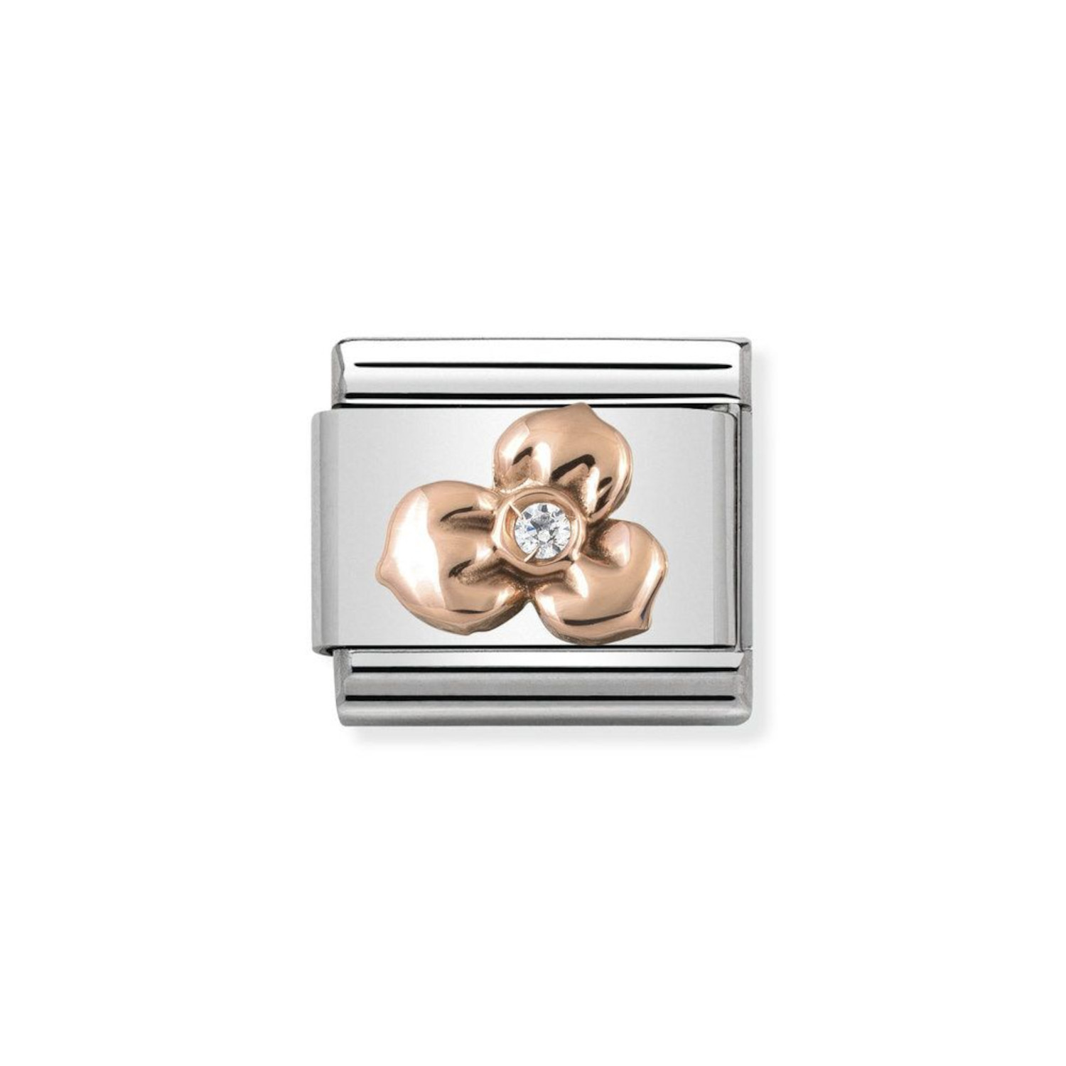 NOMINATION COMPOSABLE CLASSIC LINK FLOWER IN 9K ROSE GOLD 430305/02