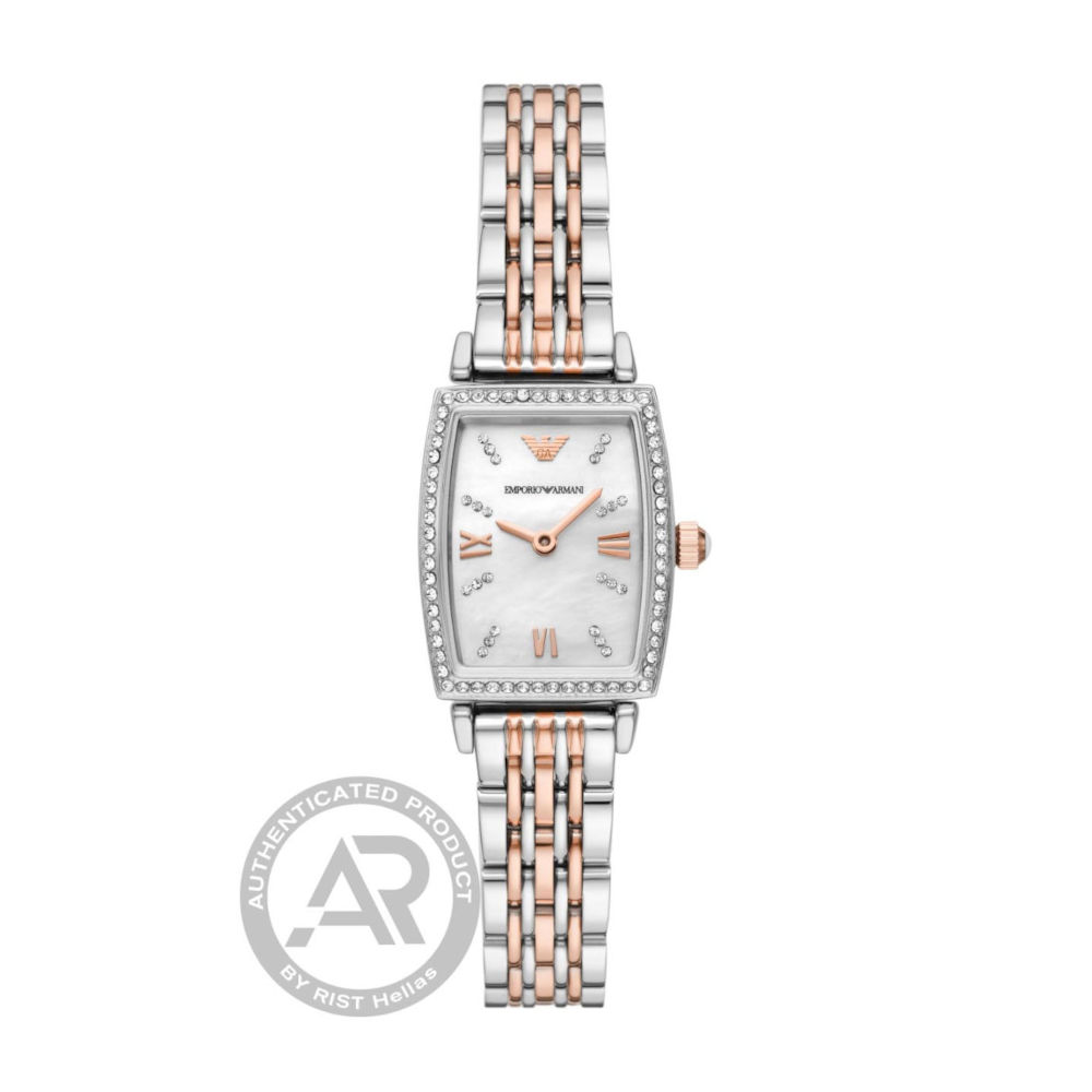 Emporio Armani Gianni T-Bar Crystals Two Tone Stainless Steel Bracelet AR11519 Emporio Armani Gianni T-Bar Crystals Two Tone Stainless Steel Bracelet AR11519