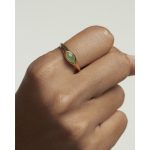 PDPAOLA ΔΑΧΤΥΛΙΔΙ VANILLA NOMAD AVENTURINE STAMP ΑΠΟ ΚΙΤΡΙΝΟ ΕΠΙΧΡΥΣΩΜΕΝΟ ΑΣΗΜΙ AN01-A47-16