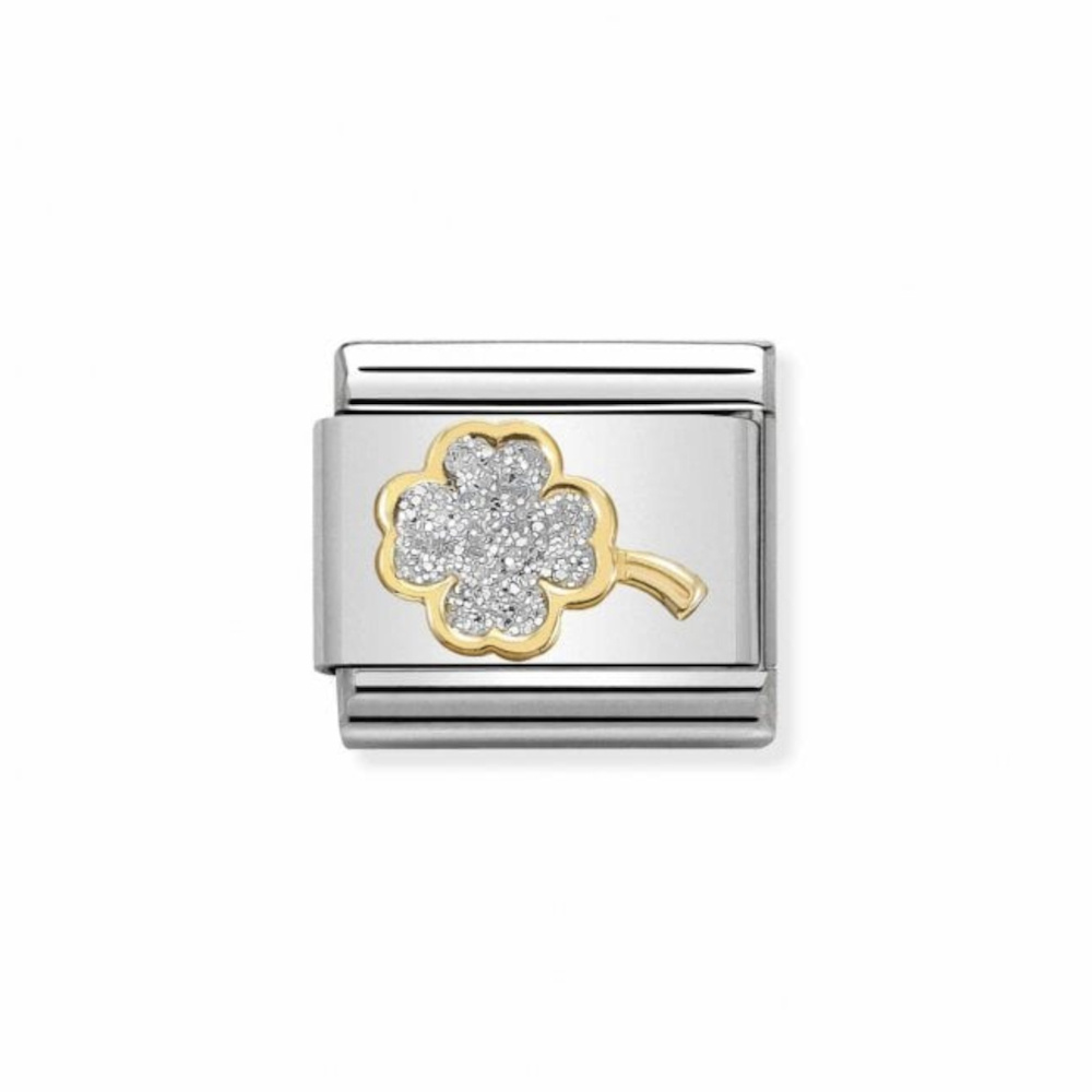 NOMINATION COMPOSABLE CLASSIC LINK FOUR-LEAF CLOVER IN 18K GOLD 030220/03 NOMINATION COMPOSABLE CLASSIC LINK FOUR-LEAF CLOVER IN 18K GOLD 030220/03