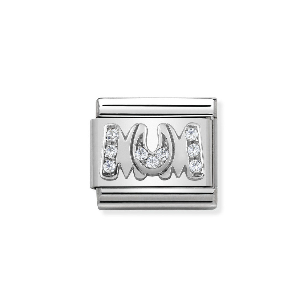 NOMINATION COMPOSABLE CLASSIC LINK MUM IN STERLING SILVER 330316/08 NOMINATION COMPOSABLE CLASSIC LINK MUM IN STERLING SILVER 330316/08
