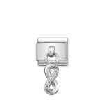 NOMINATION COMPOSABLE CLASSIC LINK CUBIC ZIRCONIA INFINITY IN STERLING SILVER 331800/10