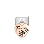 NOMINATION COMPOSABLE CLASSIC LINK HEART FAMILY IN 9K ROSE GOLD 431803/04