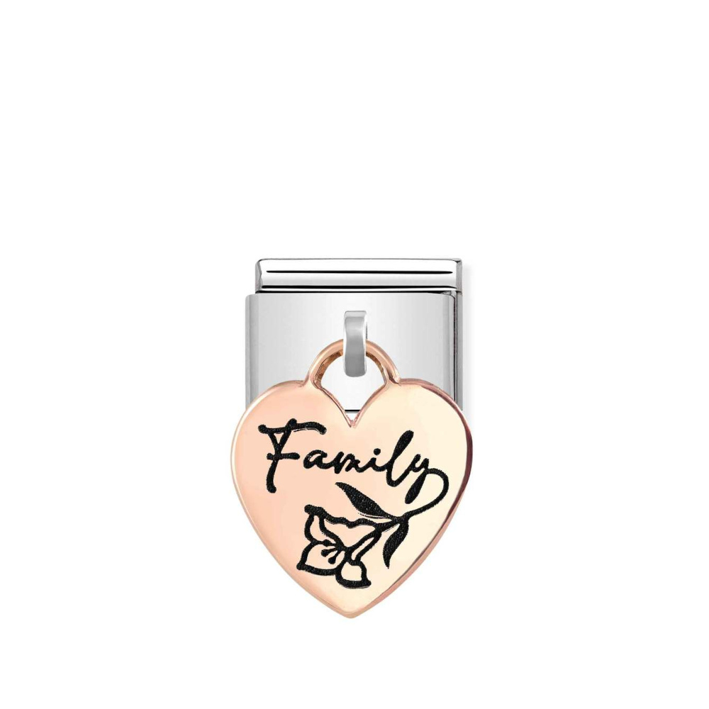 NOMINATION COMPOSABLE CLASSIC LINK HEART FAMILY IN 9K ROSE GOLD 431803/04 NOMINATION COMPOSABLE CLASSIC LINK HEART FAMILY IN 9K ROSE GOLD 431803/04