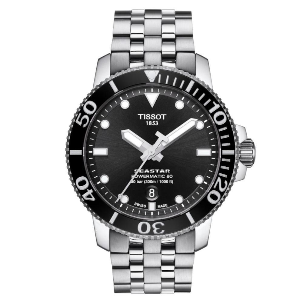 Tissot T-Sport Seastar 1000 Powermatic 80 Silver Stainless Steel Bracelet T1204071105100 Tissot T-Sport Seastar 1000 Powermatic 80 Silver Stainless Steel Bracelet T1204071105100