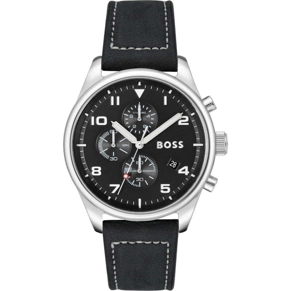1513987_1 Boss Black Leather Strap Chronograph 1513987