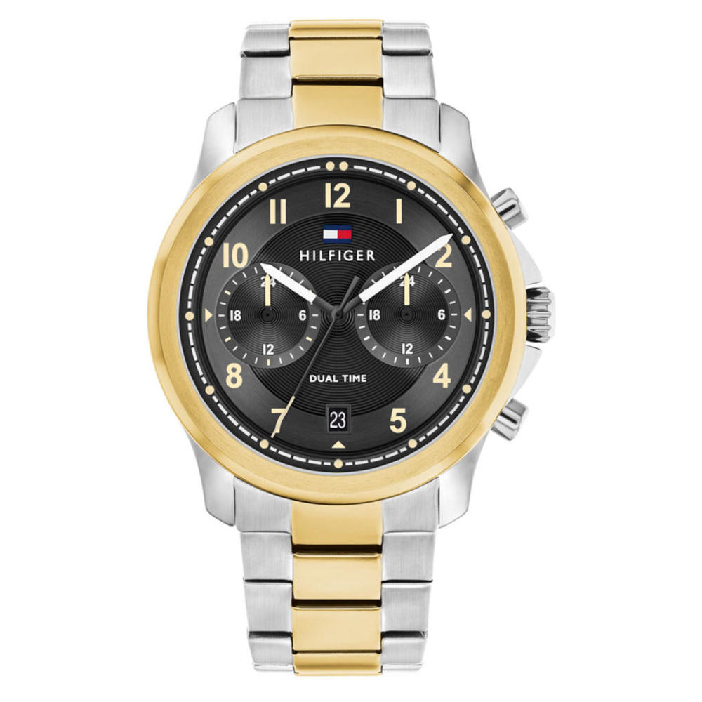 1710627 Tommy Hilfiger Wesley Dual Time Two Tone Stainless Steel Bracelet 1710627