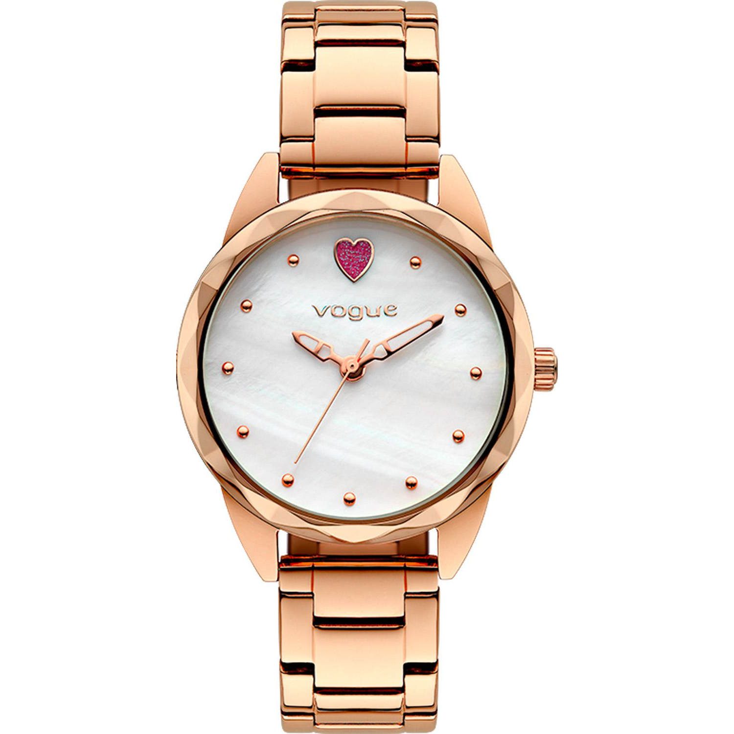 610451_1 Vogue Cuore Rose Gold Stainless Steel Bracelet 610451