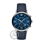 Emporio Armani Giovanni Blue Leather Strap Chronograph AR11226