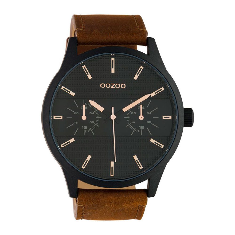 C10538 Oozoo Timepieces Brown Leather Strap C10538