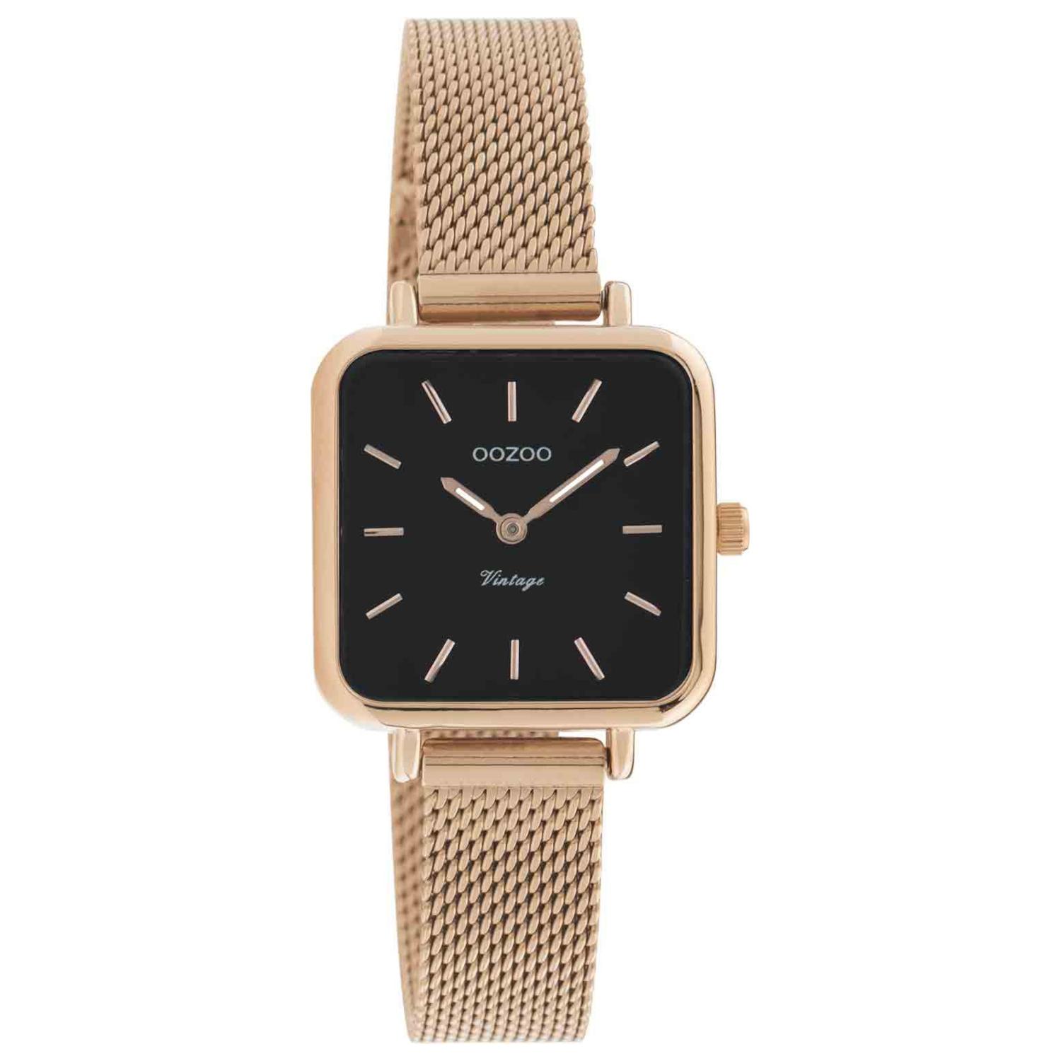 C10972 Oozoo Vintage Rose Gold Metal Mesh Bracelet C10972