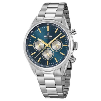 Festina Silver Stainless Steel Bracelet Chronograph F16820/C