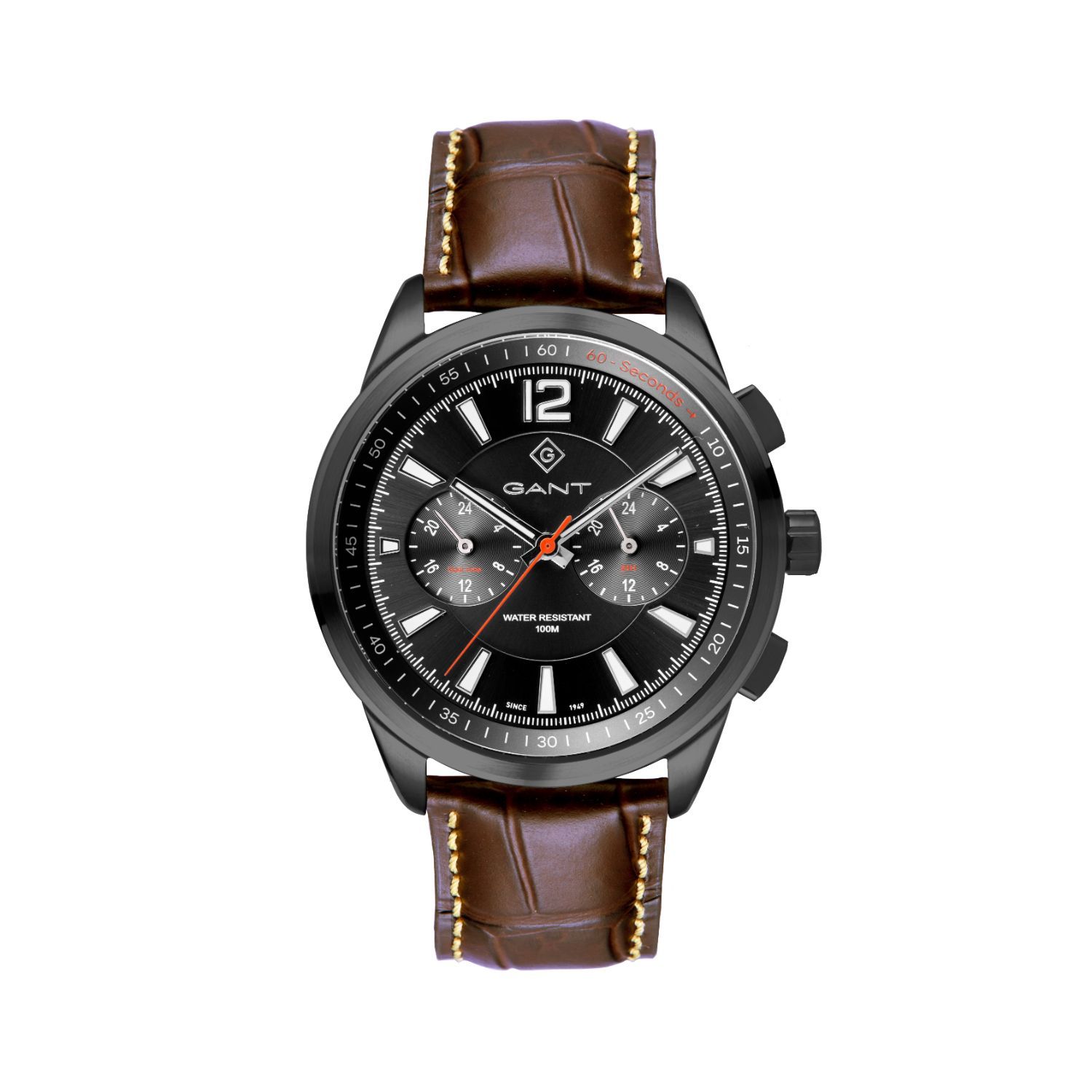 G144008_1 Gant Walworth Brown Leather Strap Chronograph G144008