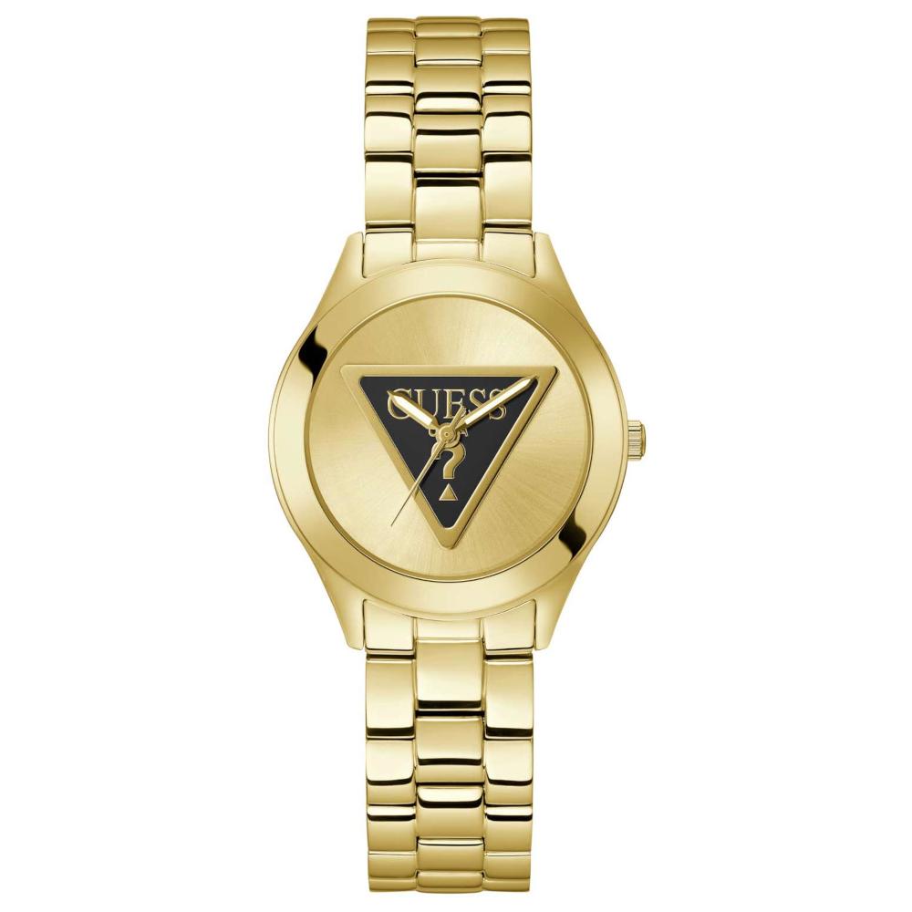 GW0675L2 Guess Tri Plaque Gold Stainless Steel Bracelet GW0675L2