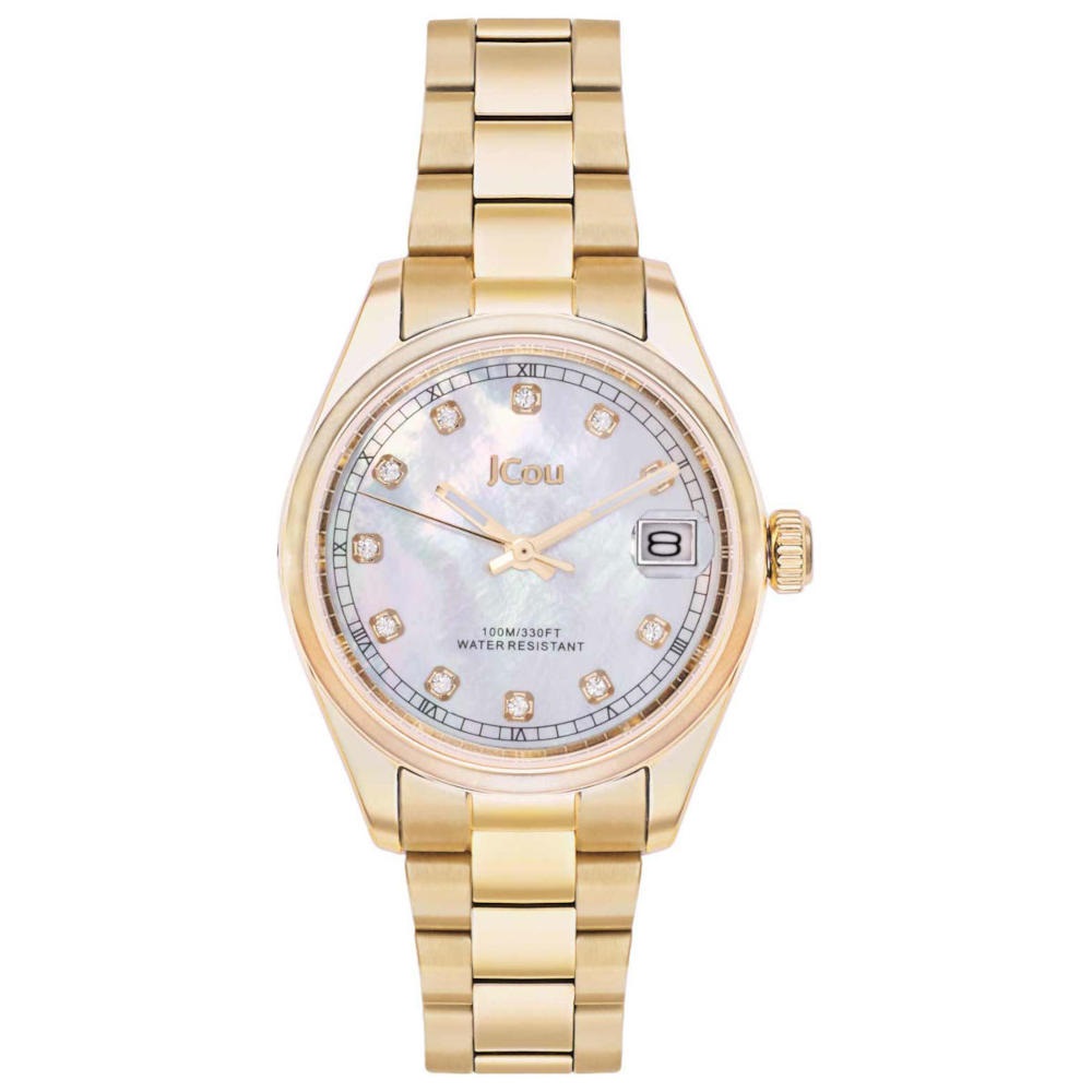 JU19068-3 Jcou Serenity Crystals Gold Stainless Steel Bracelet JU19068-3