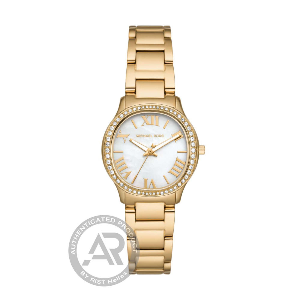 MK4822 Michael Kors Sage Crystals Gold Stainless Steel Bracelet MK4822