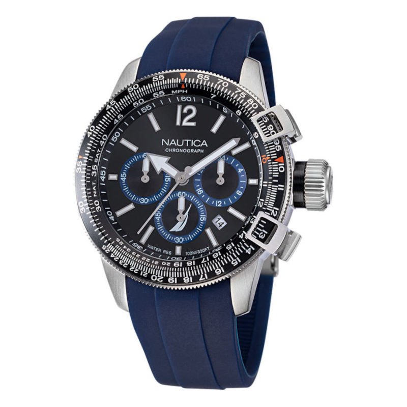 NAPBFF101 Nautica BFC Blue Silicone Strap Chronograph NAPBFF101