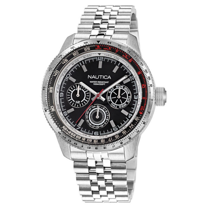 NAPP39S26 Nautica Pier 39 Stainless Steel Bracelet NAPP39S26