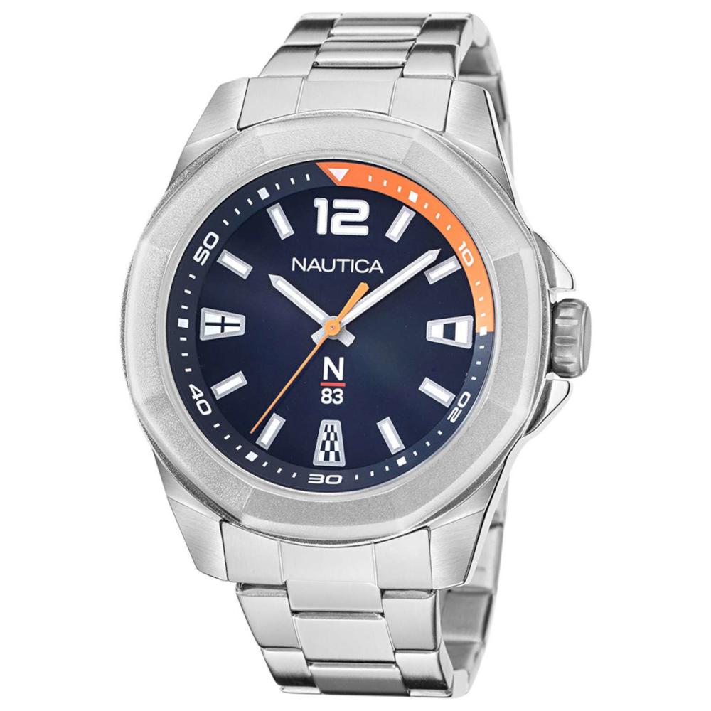 NAPTBF103 Nautica N83 Tortuga Bay Silver Stainless Steel Bracelet NAPTBF103