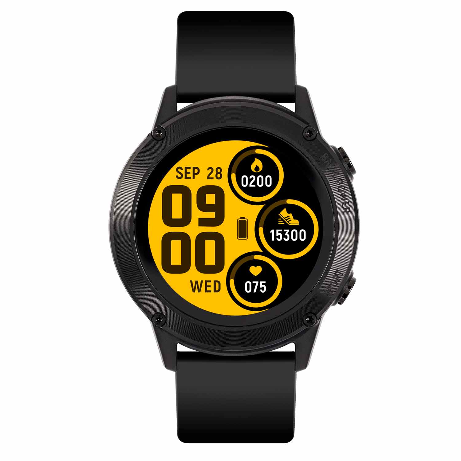 RA18-2148 Reflex Active Series 18 Black Rubber Strap Smartwatch RA18-2148