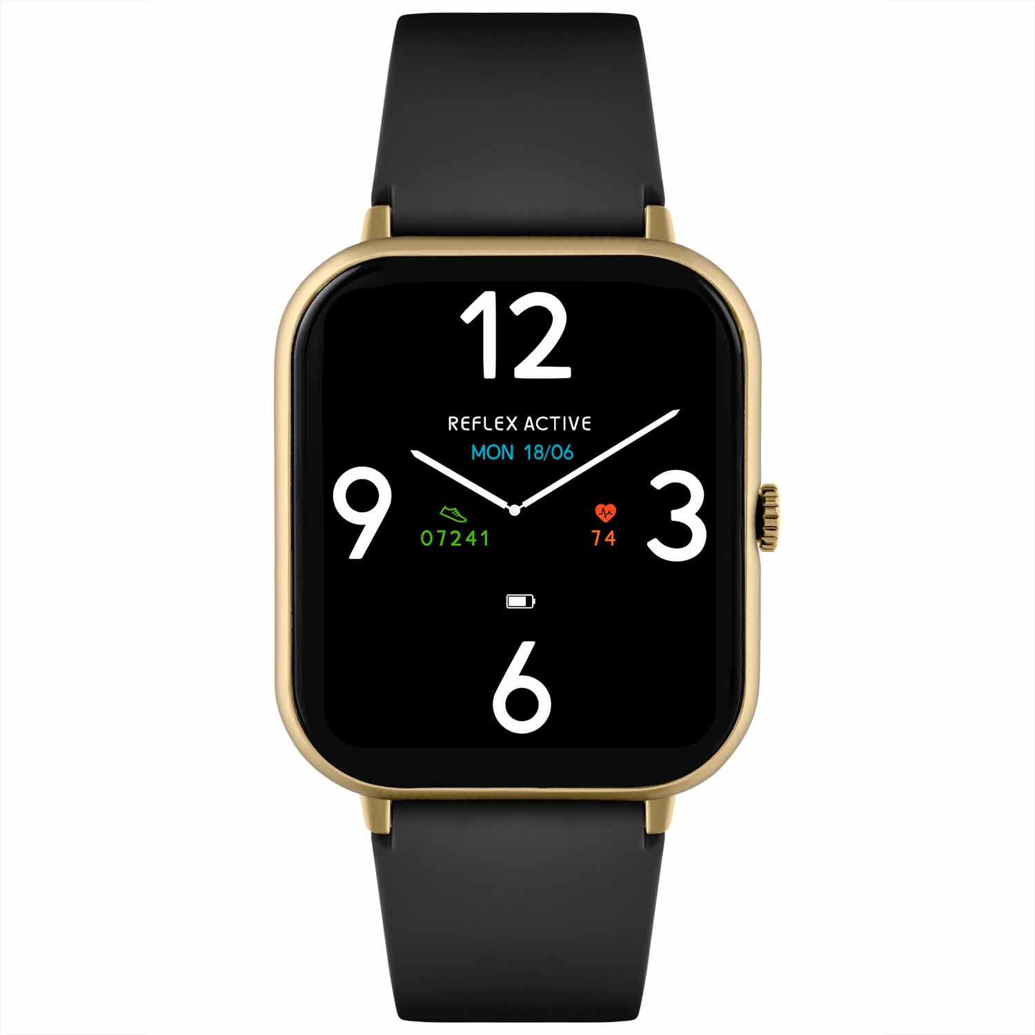 RA23-2168 Reflex Active Series 23 Black Rubber Strap Smartwatch RA23-2168