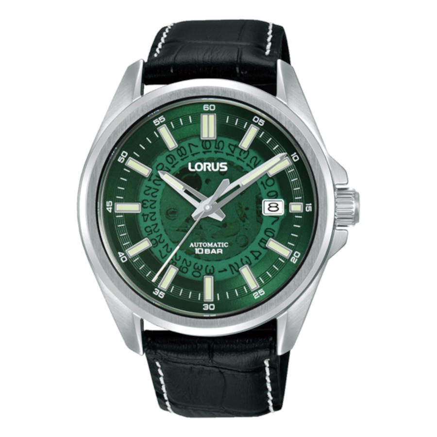 RU409AX9 Lorus Classic Mechanical Automatic Black Leather Strap RU409AX9