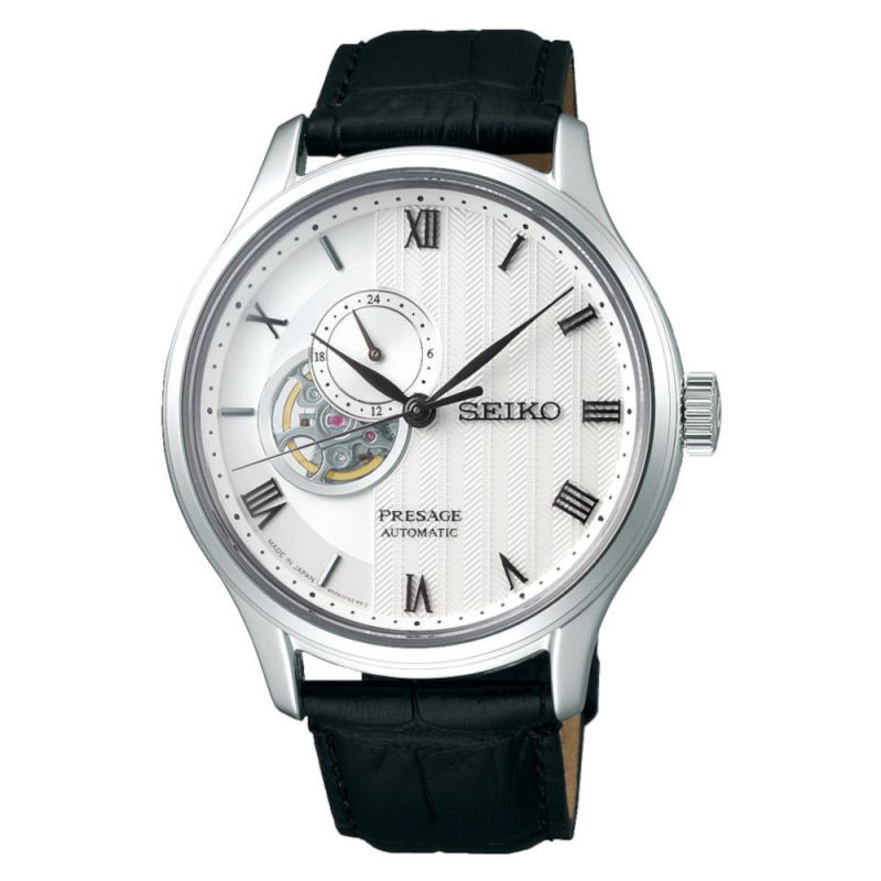 Seiko Presage Zen Garden Automatic Black Leather Strap SSA379J1