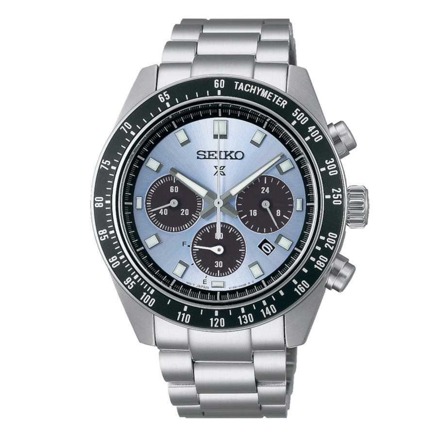SSC935P1 Seiko Prospex Speedtimer "Crystal Trophy" Solar Chronograph Silver Stainless Steel Bracelet SSC935P1