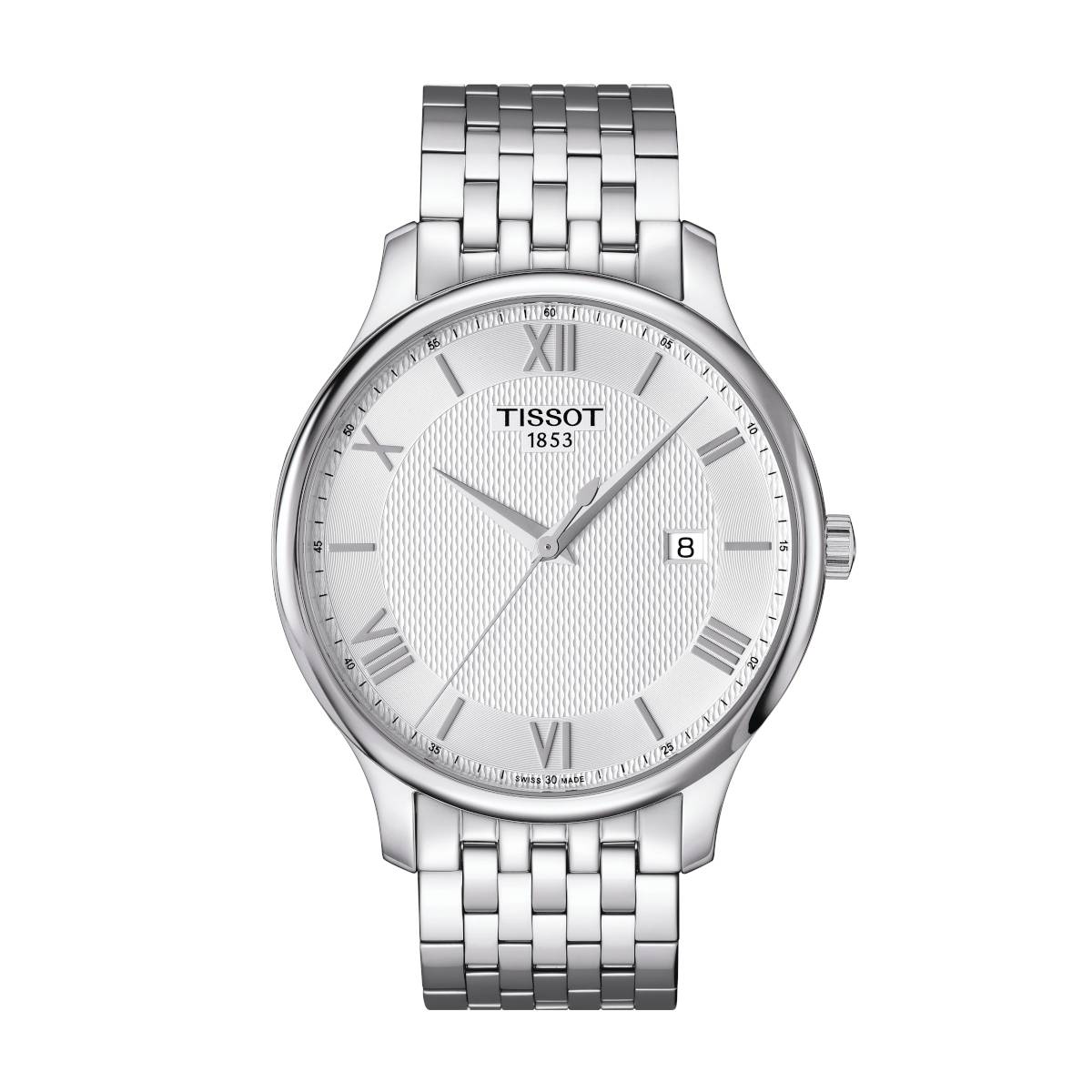 T063.610.11.038.00 Tissot T-Classic Tradition Silver Stainless Steel Bracelet T0636101103800