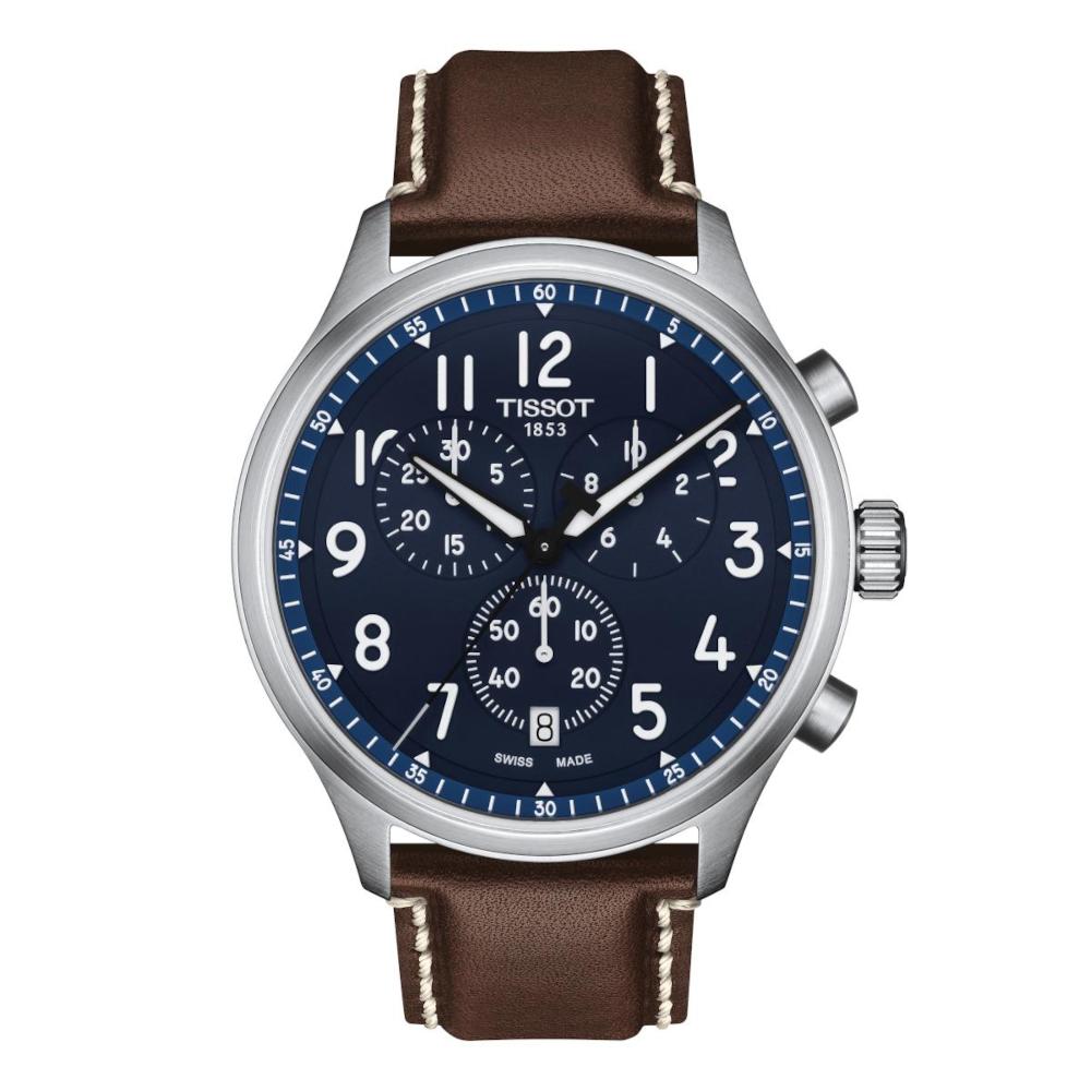 T116.617.16.042.00 Tissot T-Sport Chrono XL Vintage Brown Leather Strap Chronograph T1166171604200