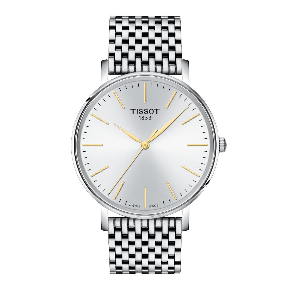 T143.410.11.011.01 Tissot T-Classic Everytime Silver Stainless Steel Bracelet T1434101101101