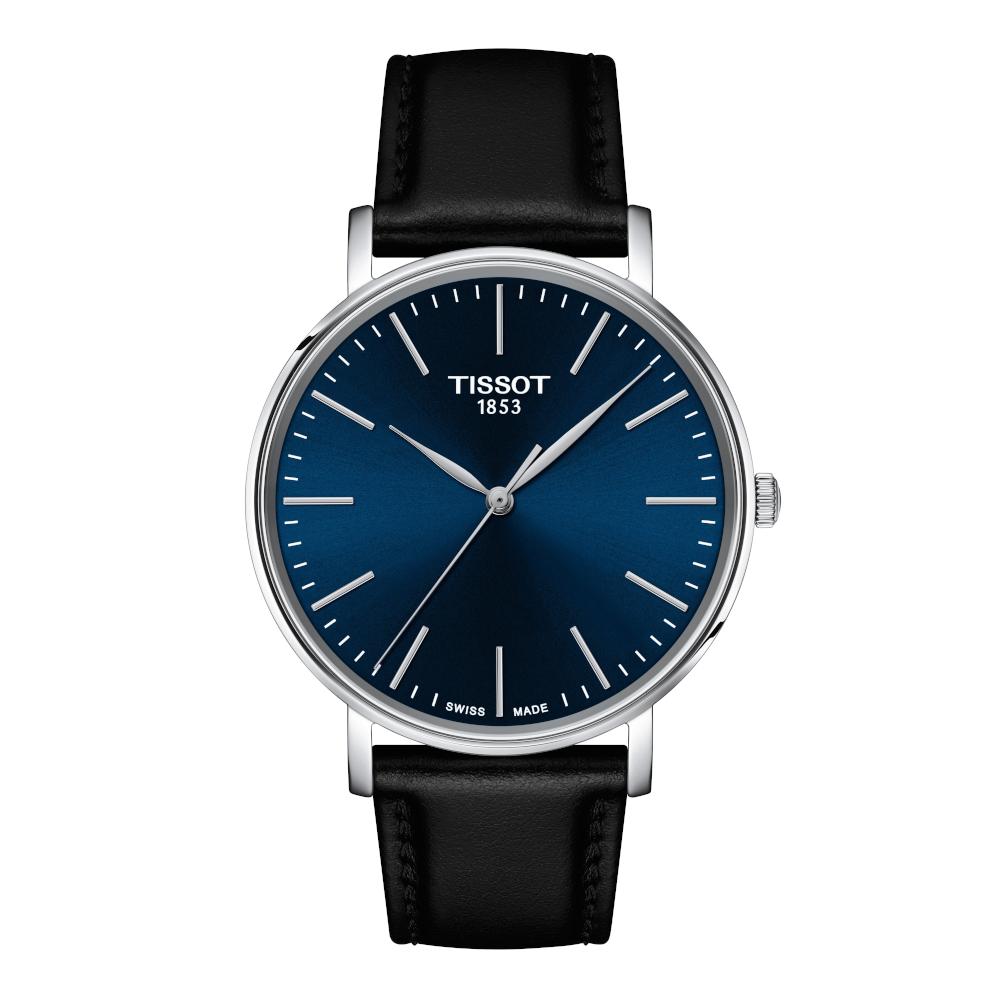 T143.410.16.041.00 Tissot T-Classic Everytime Black Leather Strap T1434101604100