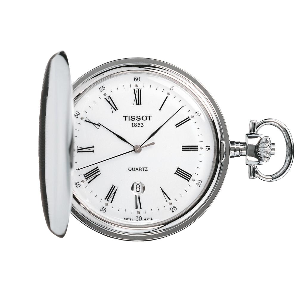 T83.6.553.13 Tissot Savonnette Stainless Steel Pocket Watch T83655313