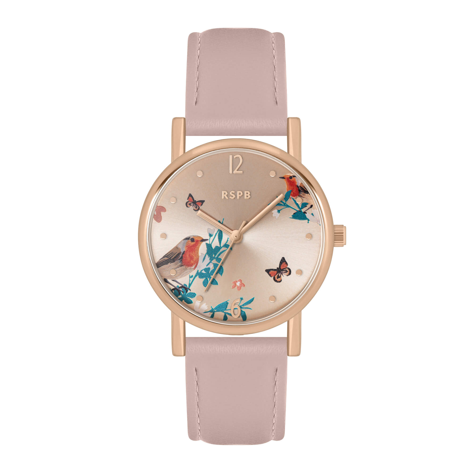 TKRSPB02 Tikkers RSPB Pink Leather Strap TKRSPB02