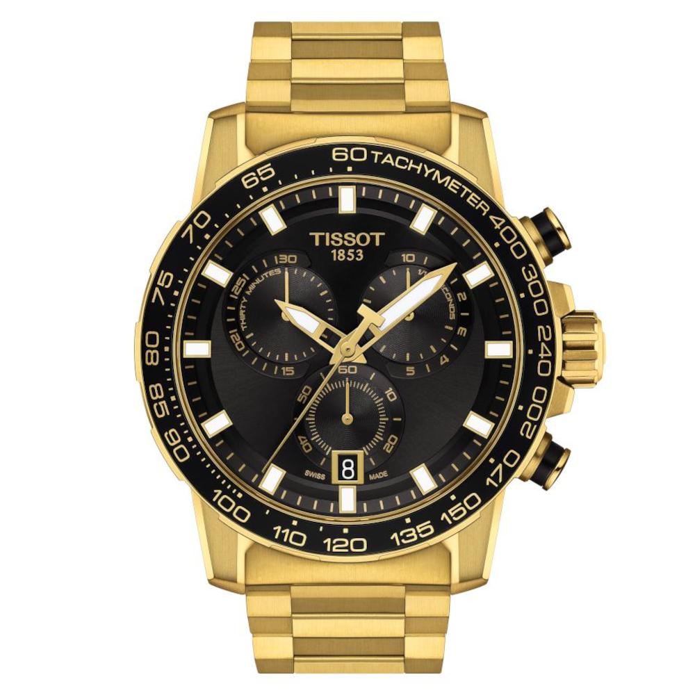 Tissot Supersport Chrono Gold Stainless Steel Bracelet Chronograph T1256173305101 Tissot Supersport Chrono Gold Stainless Steel Bracelet Chronograph T1256173305101