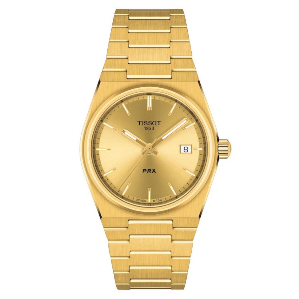 Tissot T-Classic PRX Gold Stainless Steel Bracelet T1372103302100 Tissot T-Classic PRX Gold Stainless Steel Bracelet T1372103302100