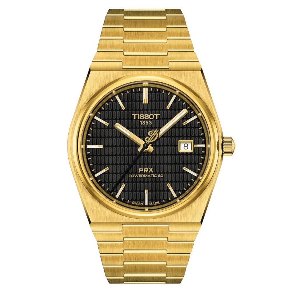 Tissot T-Classic PRX Powermatic 80 Damian Lillard Special Edition Automatic Gold Stainless Steel Bracelet T1374073305100 Tissot T-Classic PRX Powermatic 80 Damian Lillard Special Edition Automatic Gold Stainless Steel Bracelet T1374073305100
