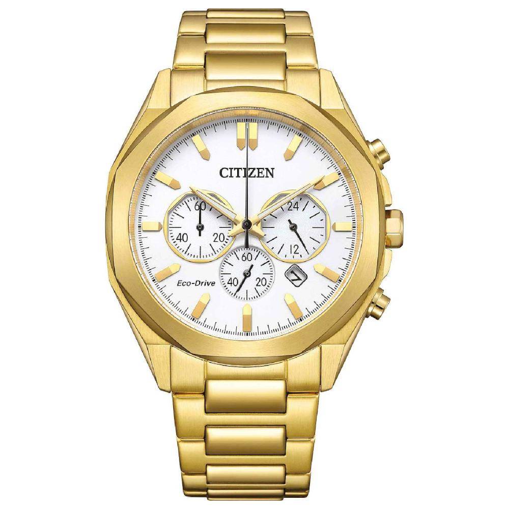 Citizen Eco-Drive Chronograph Gold Stainless Steel Bracelet CA4592-85A Citizen Eco-Drive Chronograph Gold Stainless Steel Bracelet CA4592-85A