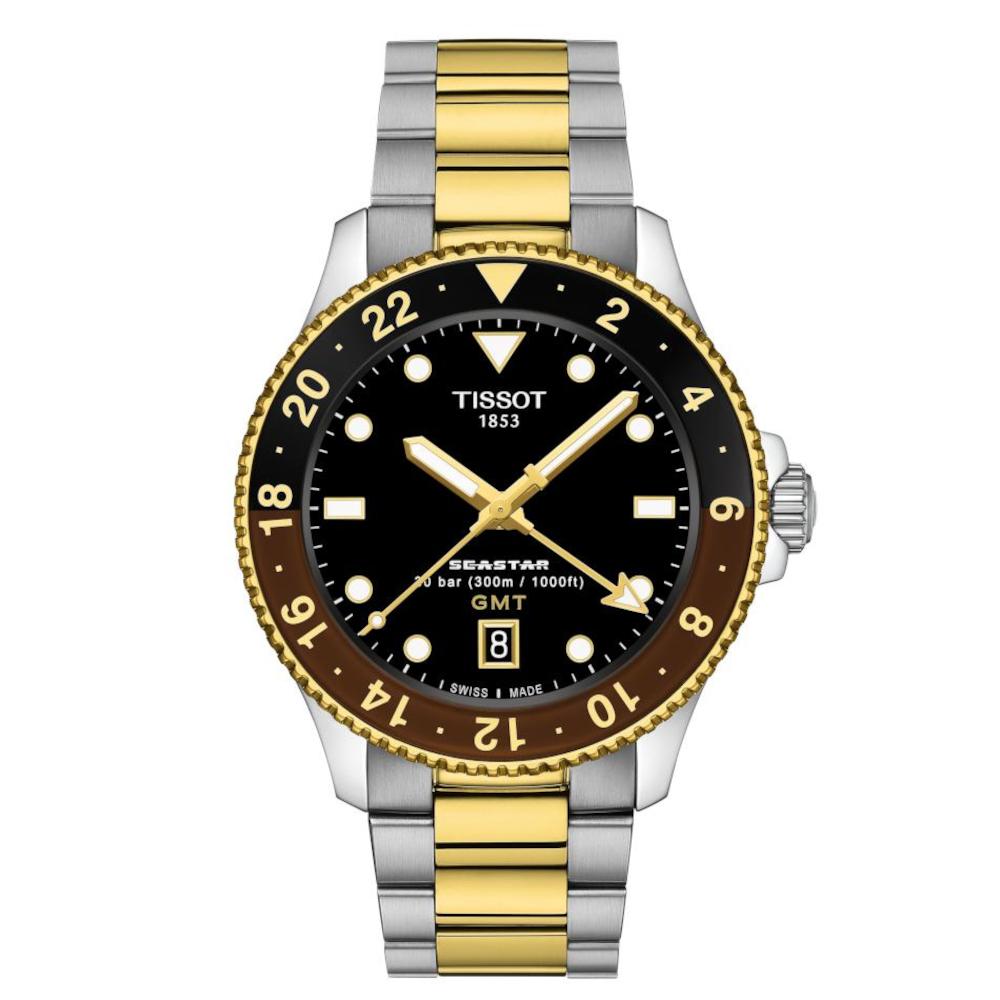 Tissot T-Sport Seastar 1000 Quartz GMT Two Tone Stainless Steel Bracelet T1208522205100 Tissot T-Sport Seastar 1000 Quartz GMT Two Tone Stainless Steel Bracelet T1208522205100