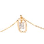 PDPAOLA ΚΟΛΙΕ LETTERS MINI LETTER N ΑΠΟ ΚΙΤΡΙΝΟ ΕΠΙΧΡΥΣΩΜΕΝΟ ΑΣΗΜΙ CO01-525-U